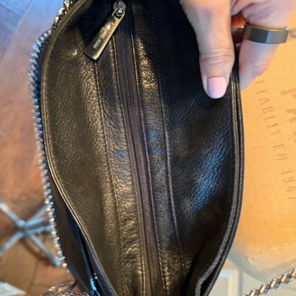 Michael Kors Black Leather Chain Shoulder Bag - Picture 5 of 6